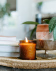The Meadow Candle | Soy Wax Amber Glass Gold Foil Floral Box