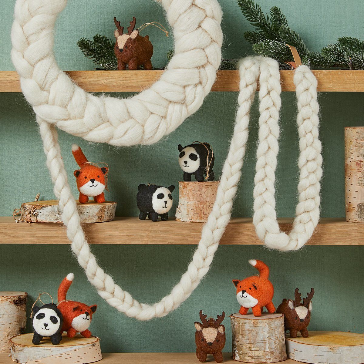 Felt Braided Wreath