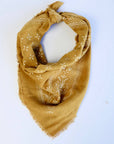 Desert Gold Classic Print Naturally Dyed Bandana (white)