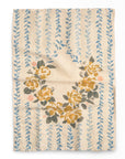 Homebody Cotton Linen Tea Towel | Wild Rose Wreath Floral