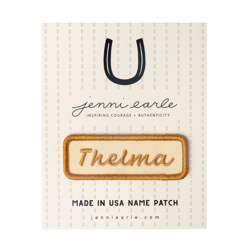 "thelma" Vintage Inspired Iron On Name Patch