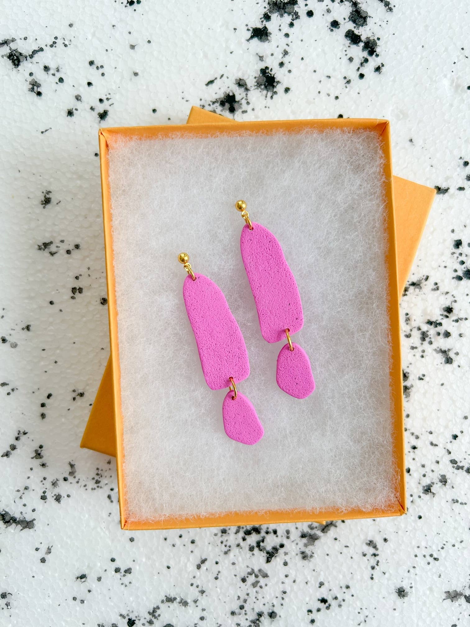 Lemon Lee Bubblegum Organic Drop Earrings