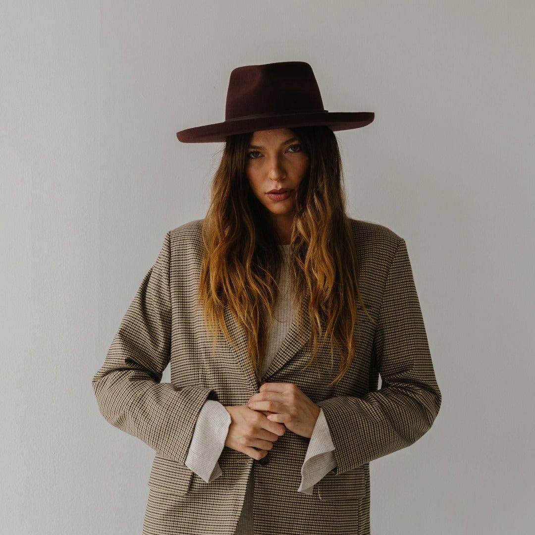Luca Pencil Brim Teardrop Fedora - Gigi Pip