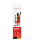 Watercolor Brushes Signature 4pc - Flat and Round Brushes