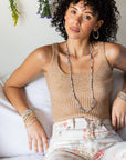 Stone Wrap Bracelet/Necklace - Agalmatolite/Silver/Gold