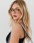 Oversized Square Aviator Blue Light Glasses