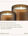 Scented Candle - Saffron & Oud - 7oz | La Jolie Muse