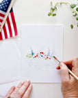 Americana paintable watercolor notecard set