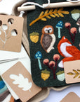 8"x8" Woodland Banner Felting Kit
