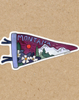 Montana Purple Triangle Flag Vinyl Sticker