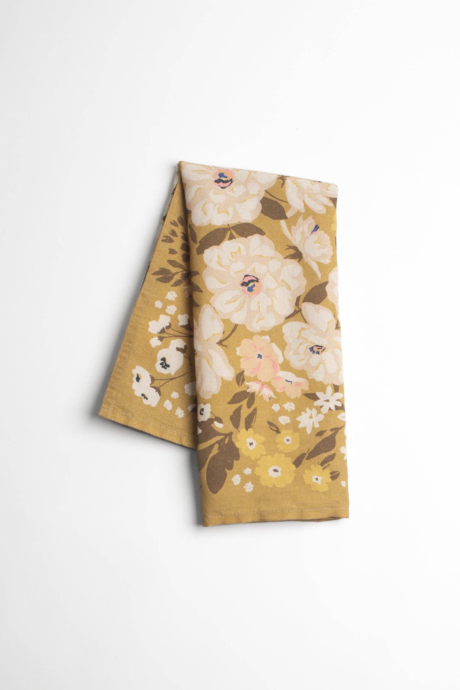 Homebody Cotton Linen Tea Towel | Gold Meadow Floral