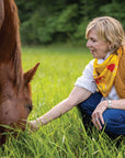 Silk Scarf - “Buck Up Buckaroo” - Square Neck & Hair Scarf