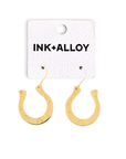 Madison Horseshoe Dangle Earrings Brass Wholesale