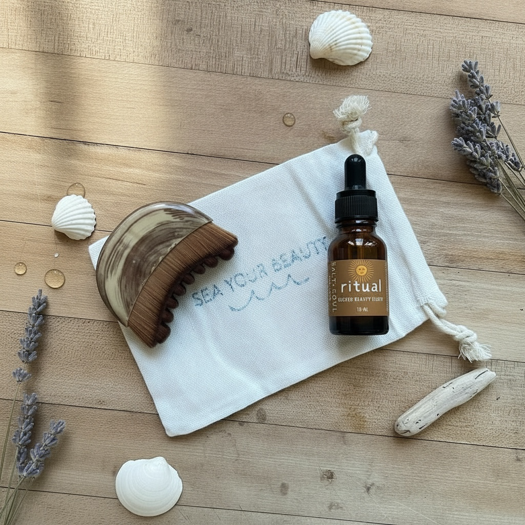 Lymphatic drainage face brush &amp; fountain of youth serum set