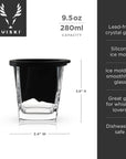 Glacier Rocks® Mountain Ice Mold and Crystal Whiskey Glass