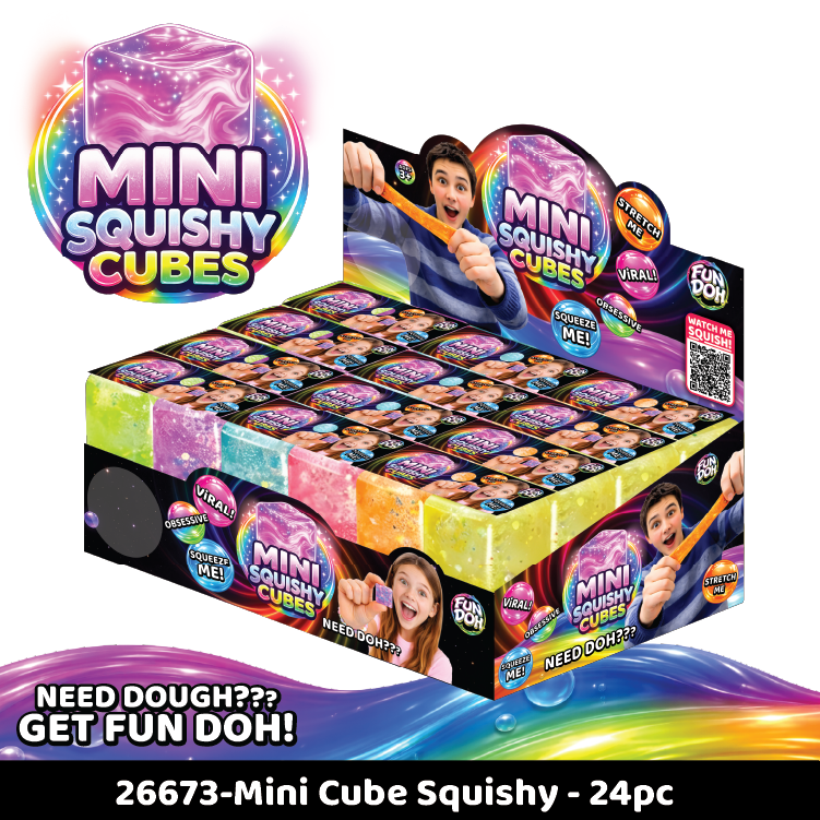 Fun Doh MINI Squishy Cube 2 Pack VIRAL