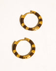 Avielle 18K Gold Vintage Enamel Hoop Earring