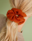 Cozy Rust Oversized Scrunchie