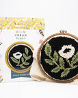 Black Floral Punch Needle Kit