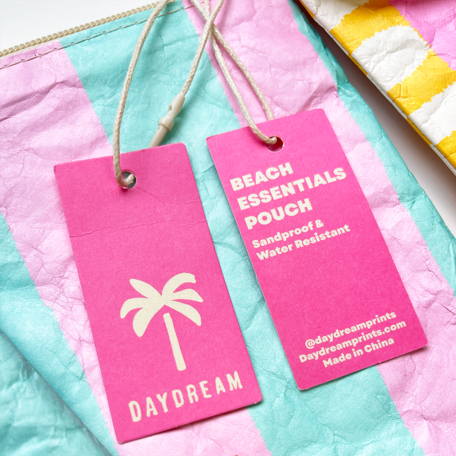 Sand-Proof Beach Pouch 12" | Soft zip pouch | Palm tree bag