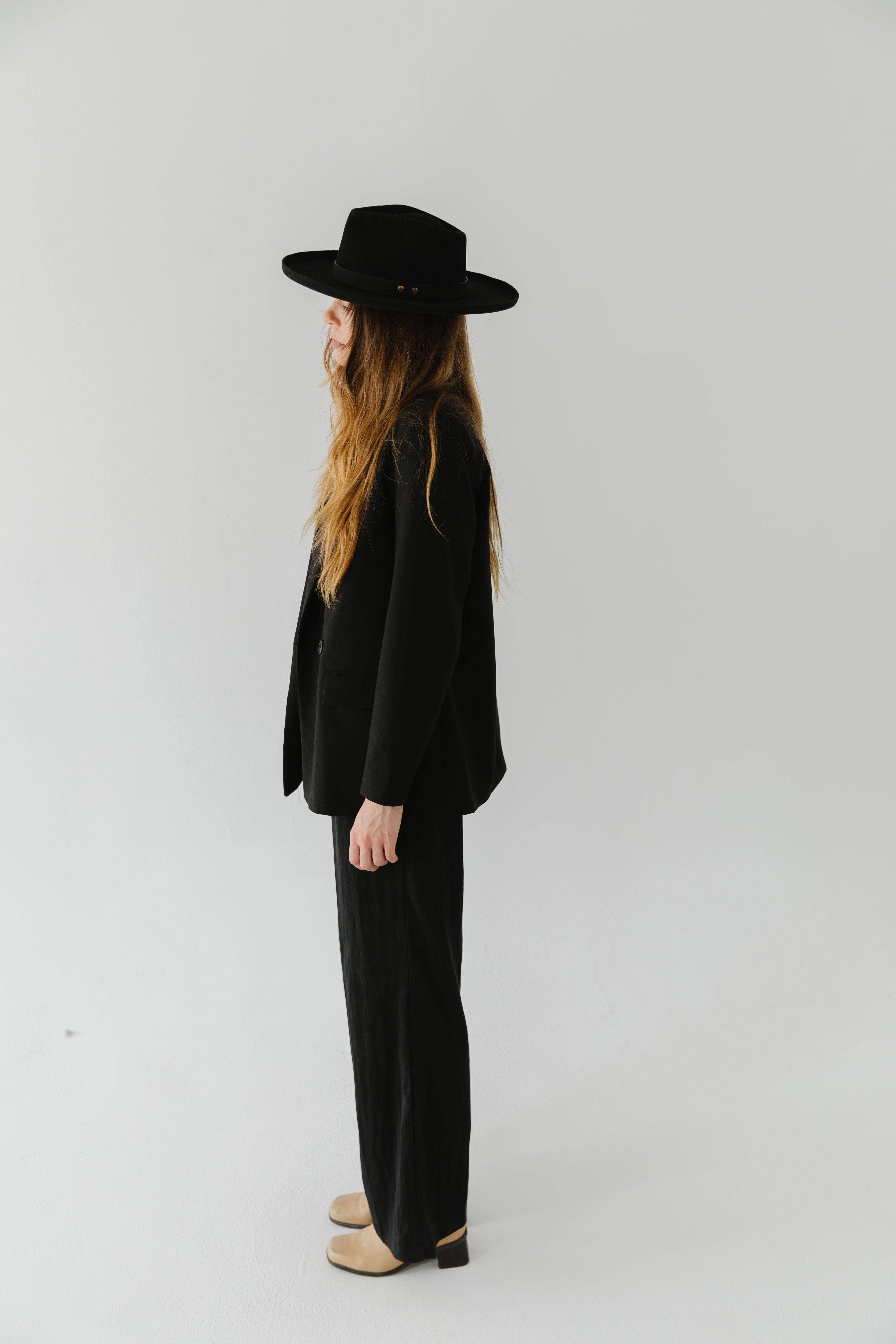 Luca Pencil Brim Teardrop Fedora - Gigi Pip