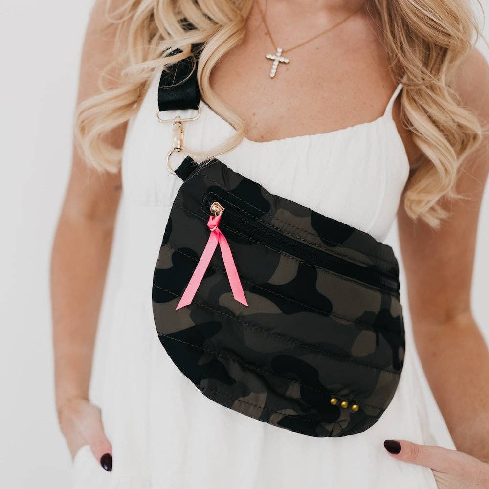 Jolie Puffer Black Bum Bag