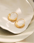 Mackenzie 18K Non-Tarnish U-Shape Hoop Earring
