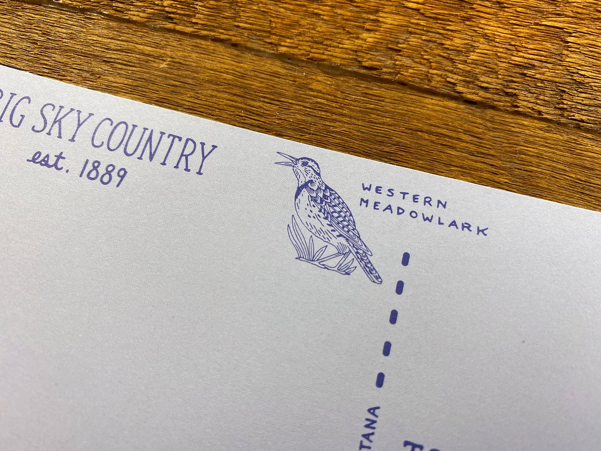 Montana Map Postcard