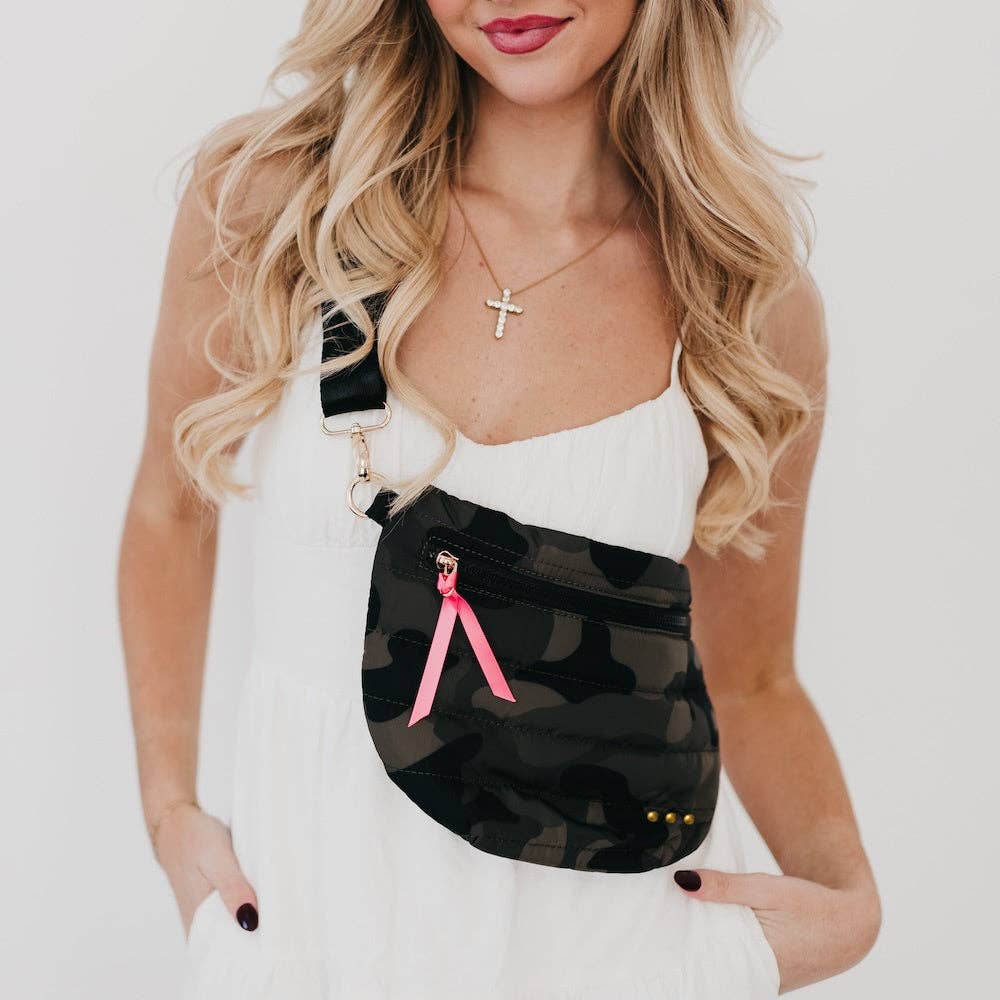 Jolie Puffer Black Bum Bag