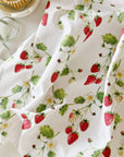 Strawberry cotton flour sack tea towel