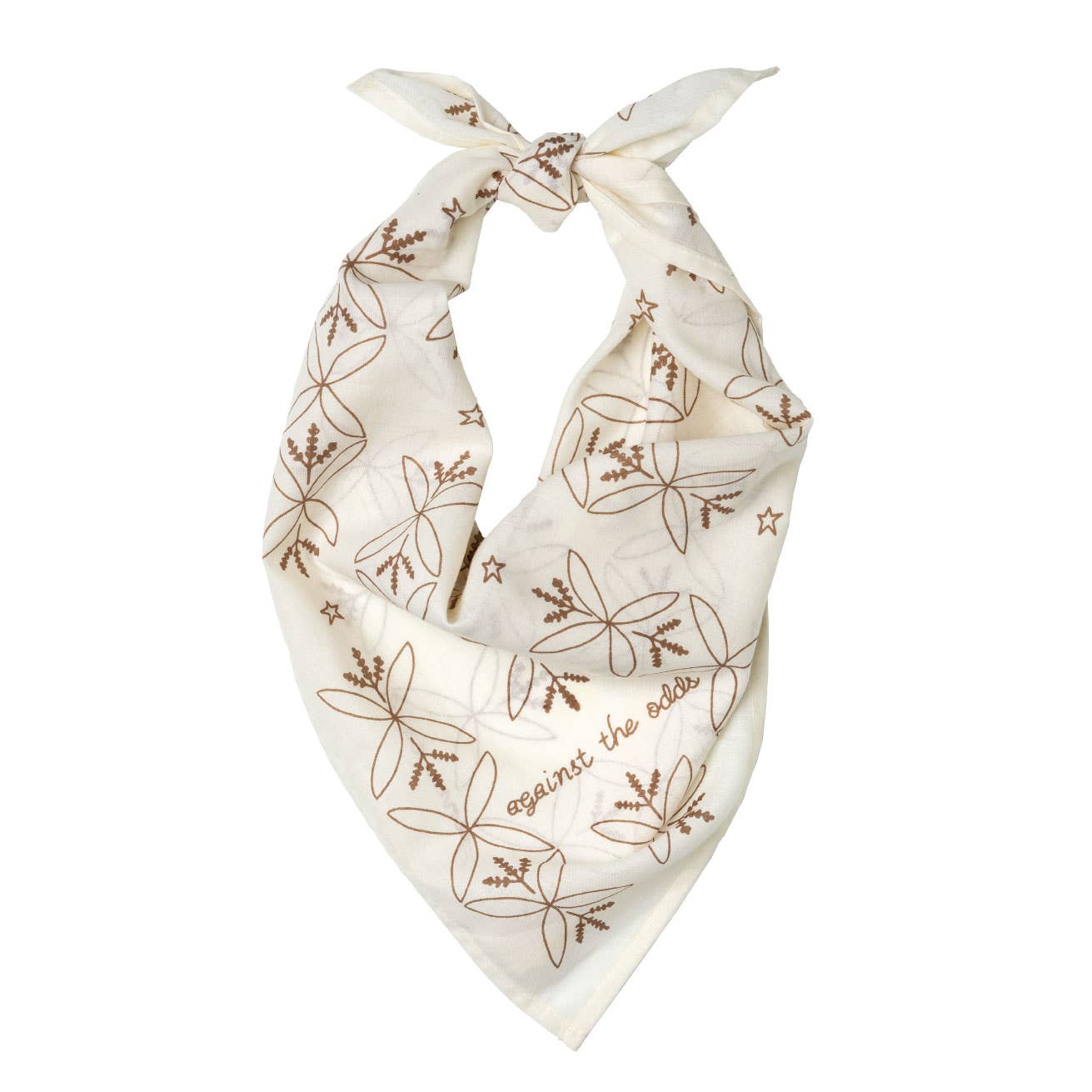 Cotton Voile Bandana “Against the Odds" - cream - Scarf