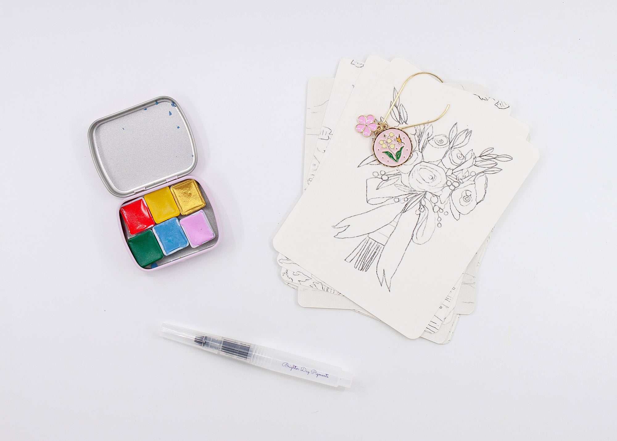 Pastel Tones- Handmade Watercolor Postcard Painting Kit – Nancy Andruk Olson