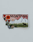Pink Montana State Vinyl Sticker