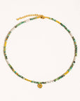 Lahina Green Boho Handmade Stone Eye Necklace