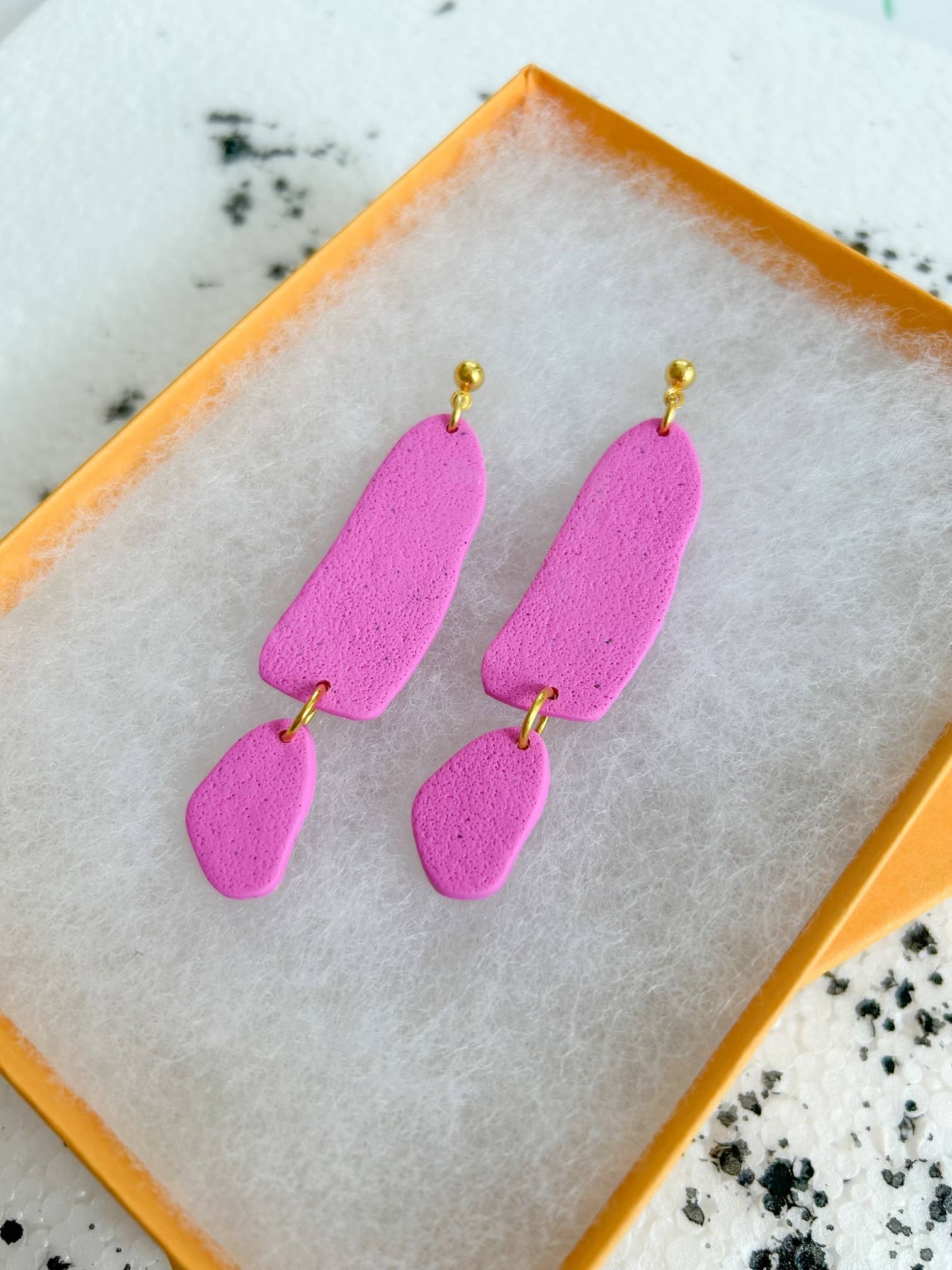 Lemon Lee Bubblegum Organic Drop Earrings