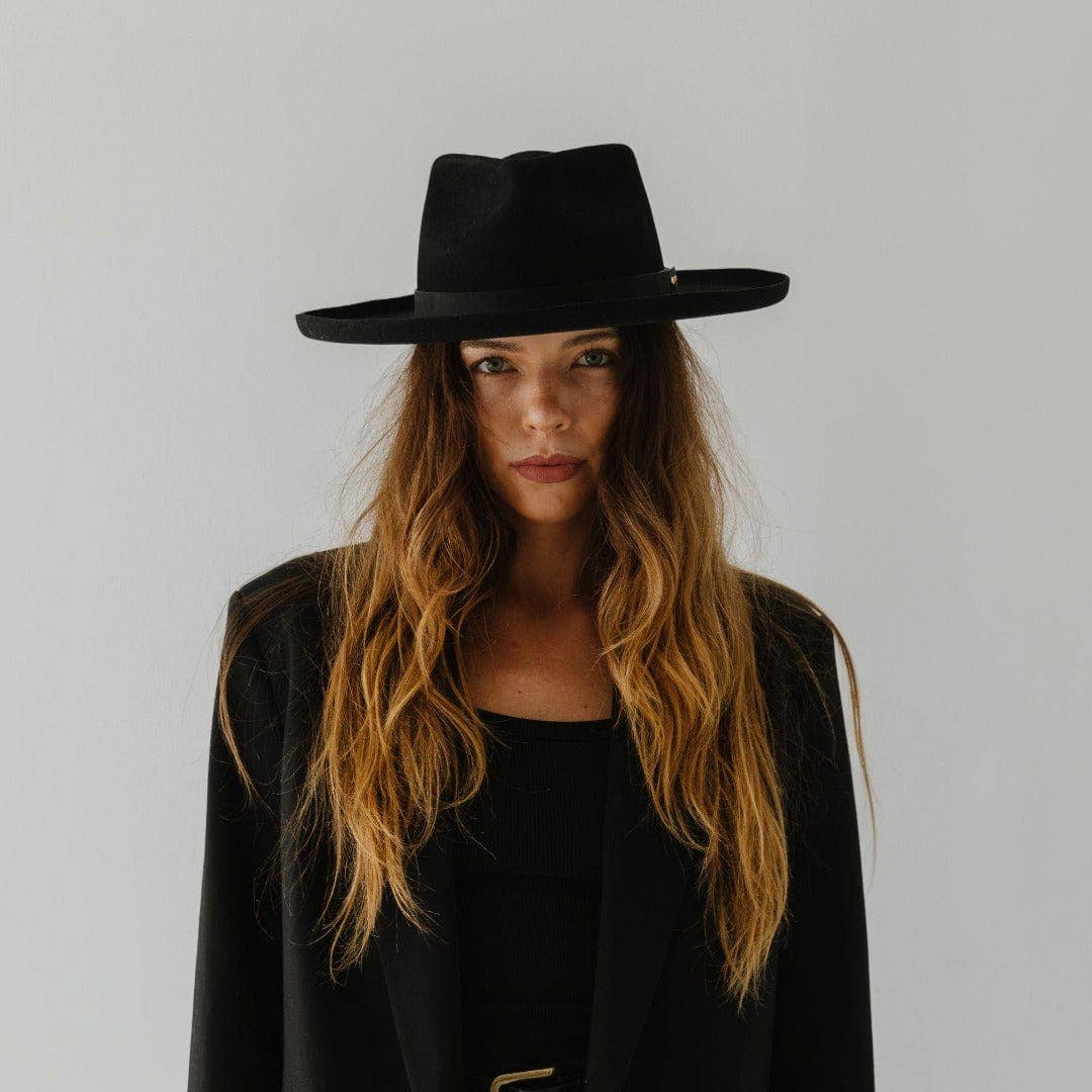 Luca Pencil Brim Teardrop Fedora - Gigi Pip