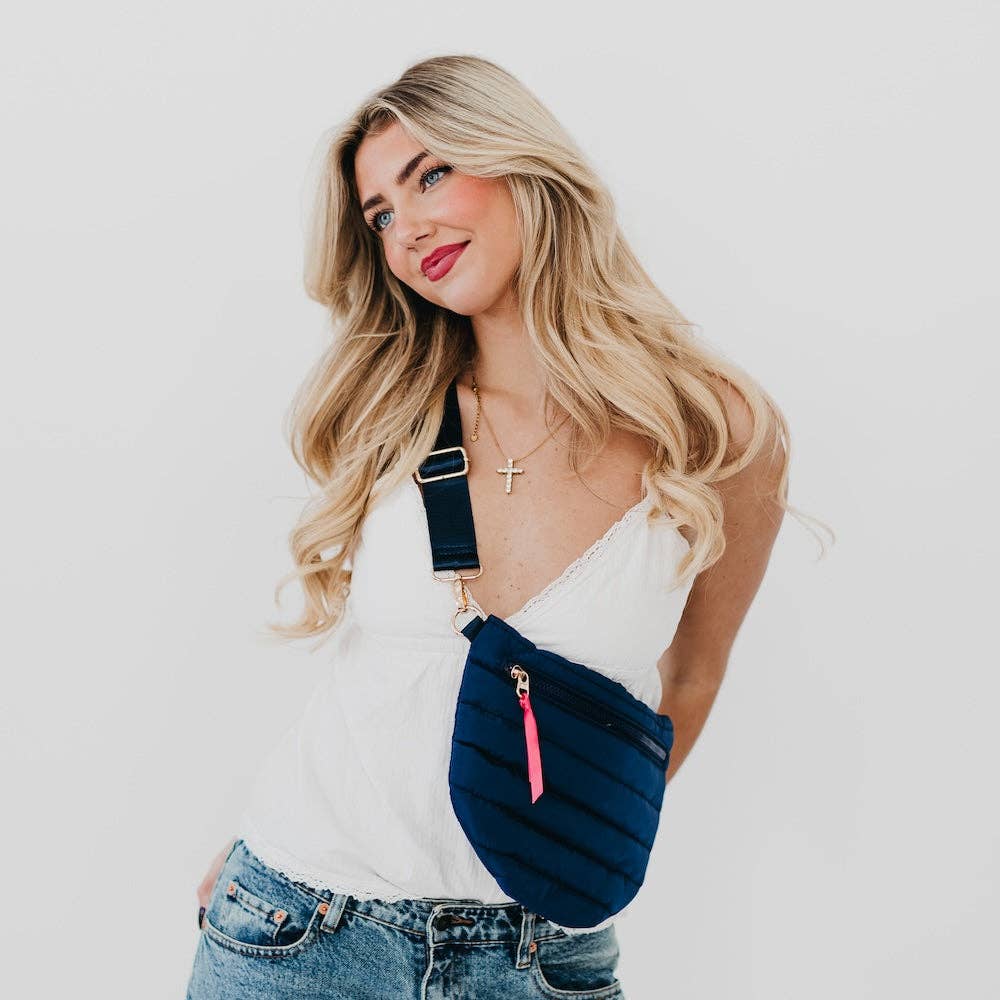 Jolie Puffer Black Bum Bag