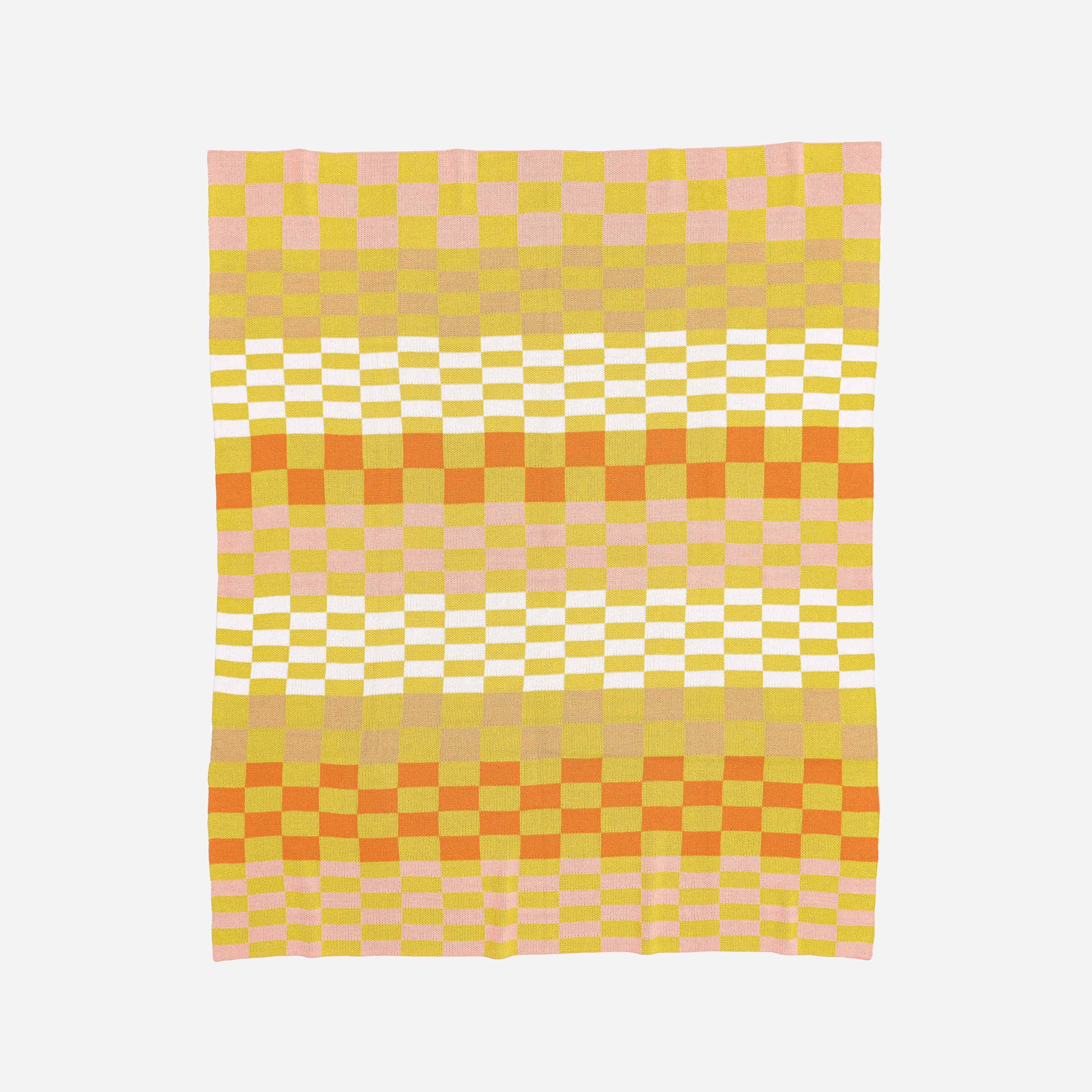 Mosaic Checkerboard Throw: Wine Red