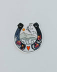Wild Horse Shoe Vinyl Sticker