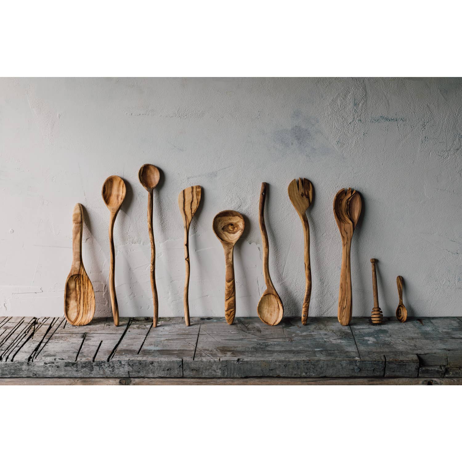 Olive Wood Wavy Spatula