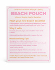 Meet me at the beach | 12" light weight Pouch | Beach bag