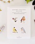 Birds paintable watercolor notecard set