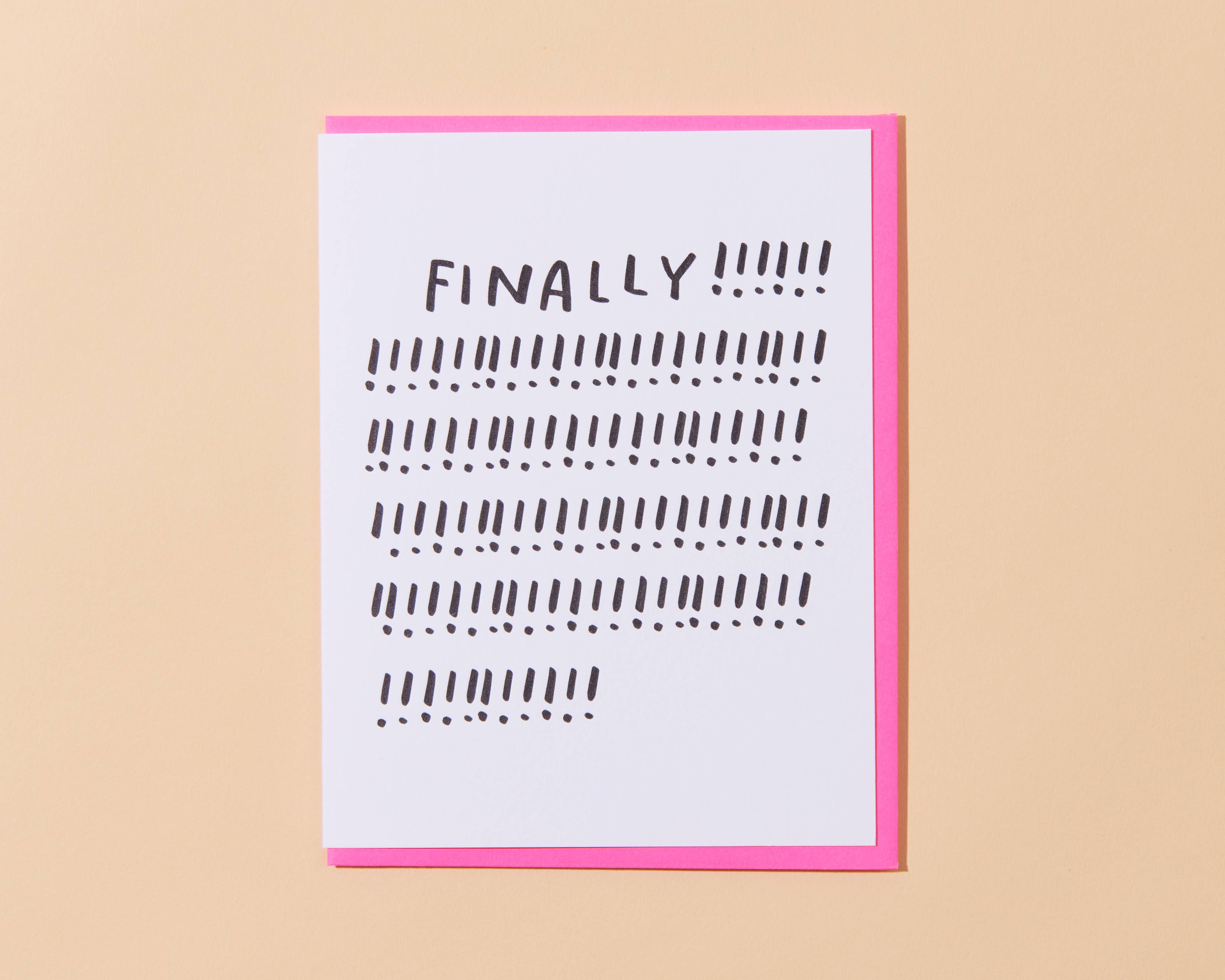 Finally! Congrats Letterpress Greeting Card