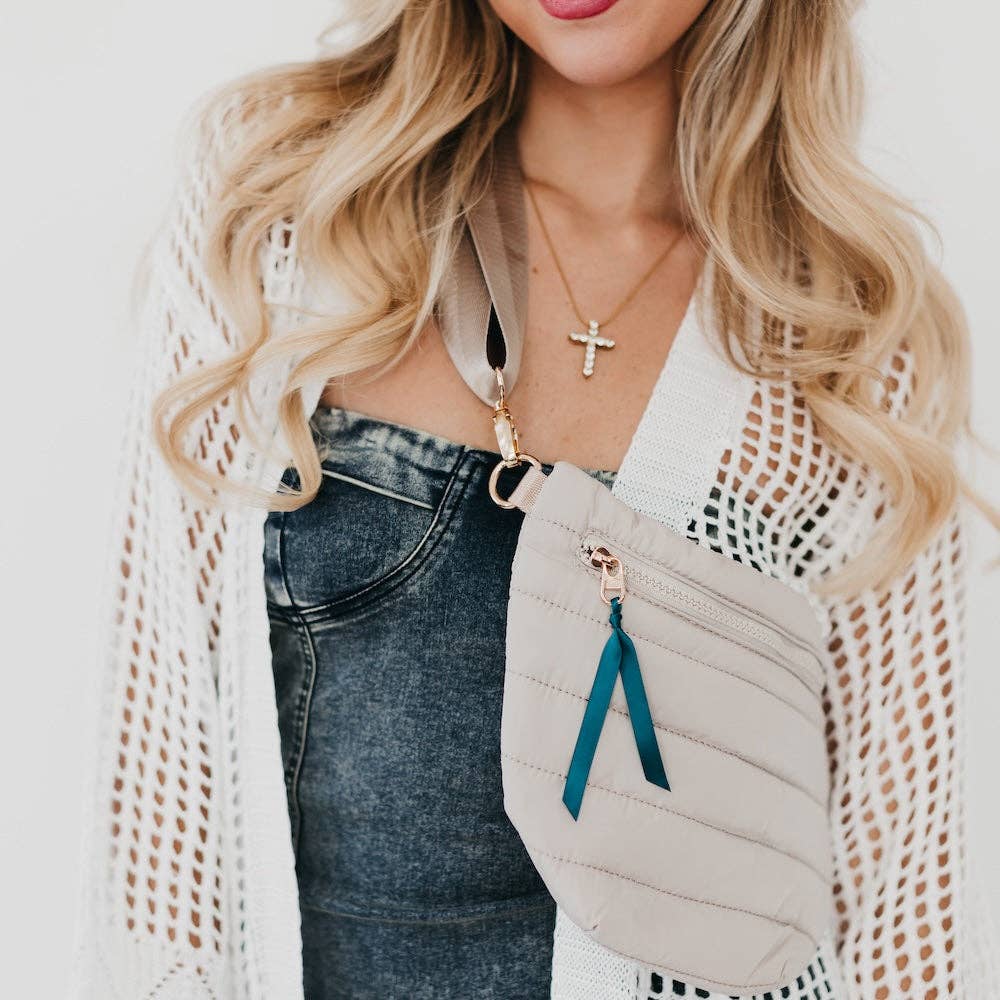 Jolie Puffer Black Bum Bag