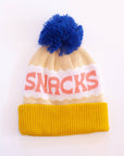 Yellow Snacks pom pom hat