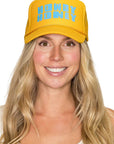 Howdy Honey Trucker Hat in Gold