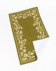 Floral Silhouette Tea Towel - Olive