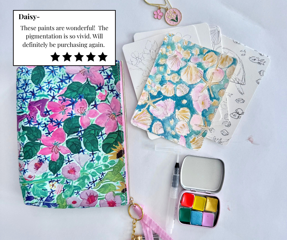 Pastel Tones- Handmade Watercolor Postcard Painting Kit – Nancy Andruk Olson