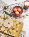 Homebody Cotton Linen Tea Towel | Gold Meadow Floral