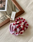 Valentine's Day Seamless Hair Ties (Set of 6)